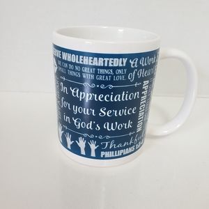 Christian Mug Cup "In Appreciation for your Service in God's Work"